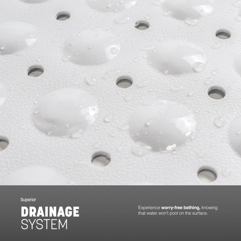 KEPLIN Premium Non-Slip Bath Mat - 200 Suction Cups, BPA, Latex Free, Mildew Resistant, Machine Washable - Safe