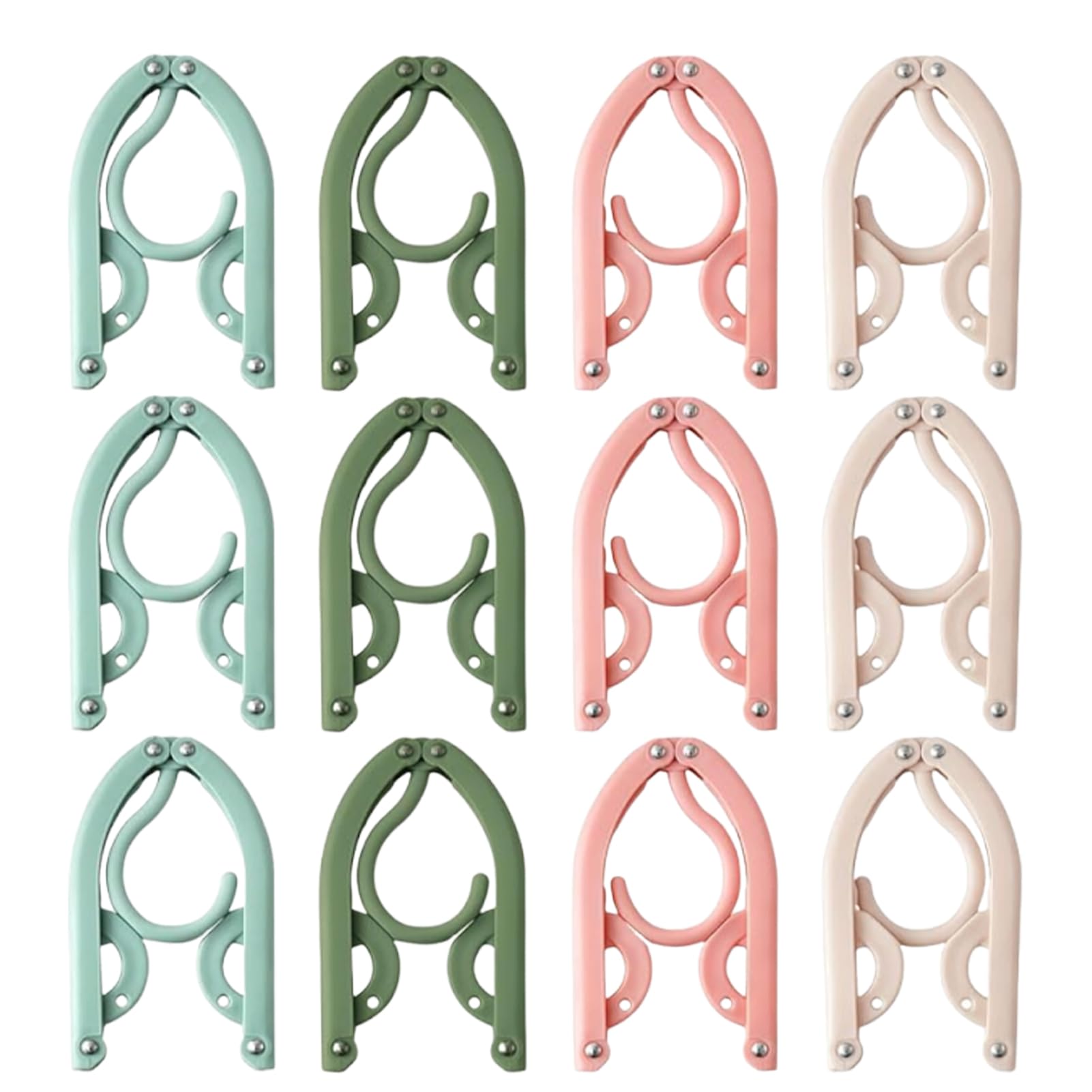 12Pcs Travel Hangers, Folding Clothes Hangers Portable Coats Hangers