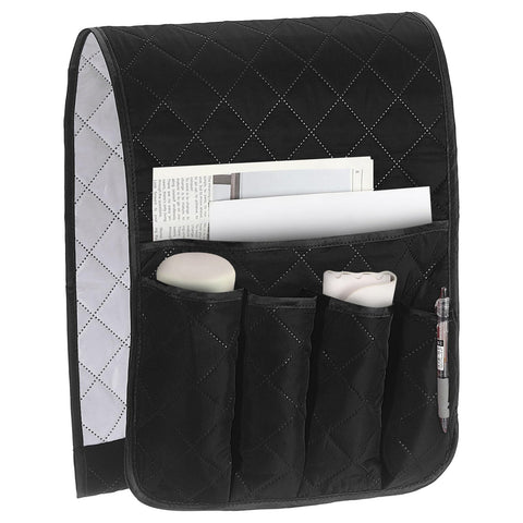 sourcing map 1 Pcs Recliner Armchair Caddy, Couch Armrest Organizer with 5 Pockets for Bedside Sofa Remote Control Holders Magazine Phone Book