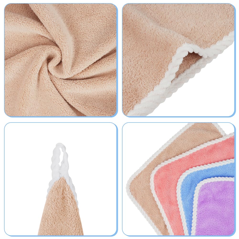 Aolso 6 PCS Flannel Face Cloth, 30x30cm Soft Face Flannels, Baby Flannels Wash Towels Quick Dry, Reusable Face Body Squares for Newborns and Infants