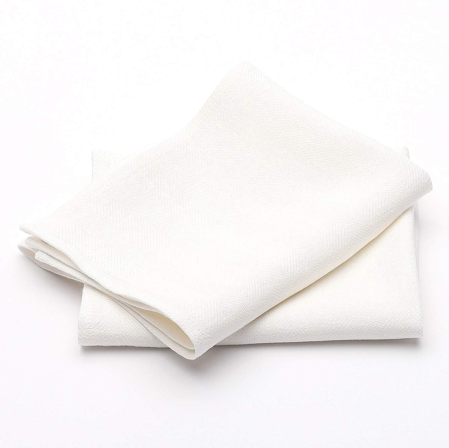 LinenMe 33 x 50 cm Linen Lara Guest Towels, Set of 2, White