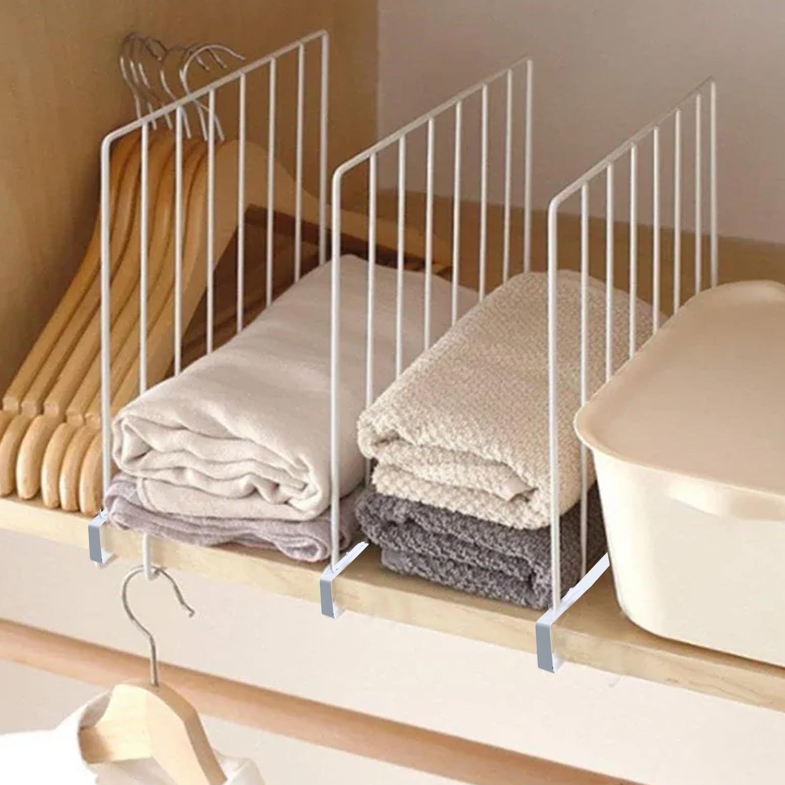3 Pcs of Wardrobe Partition Material,Shelf Dividers,Storage Rack Closet,Adjustable Clear Closet Shelf Divider,Multifunctional Purse Organizer Clothes