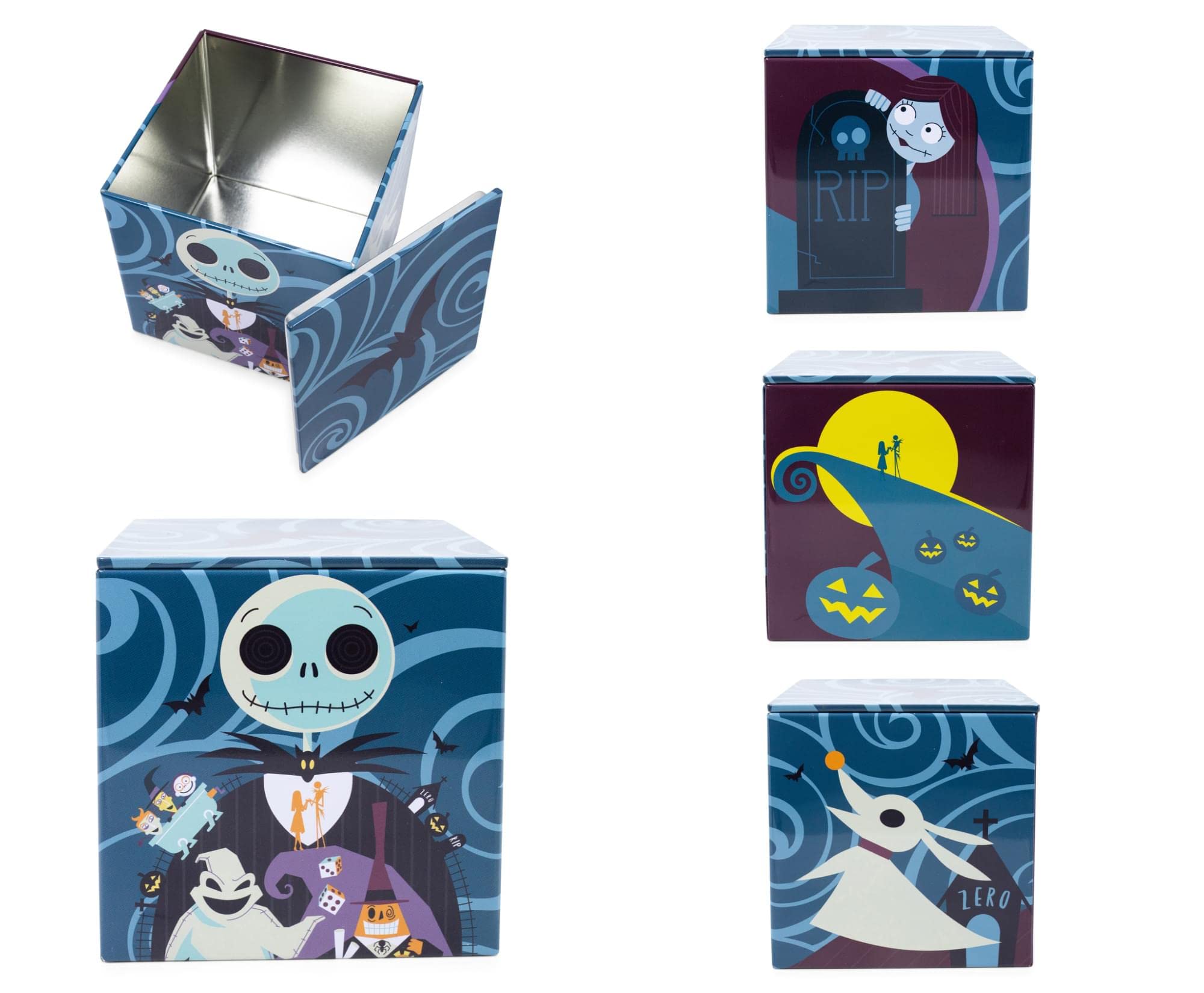 Ukonic Disney Nightmare Before Christmas Jack Skellington Tin Storage Box | 4 Inches