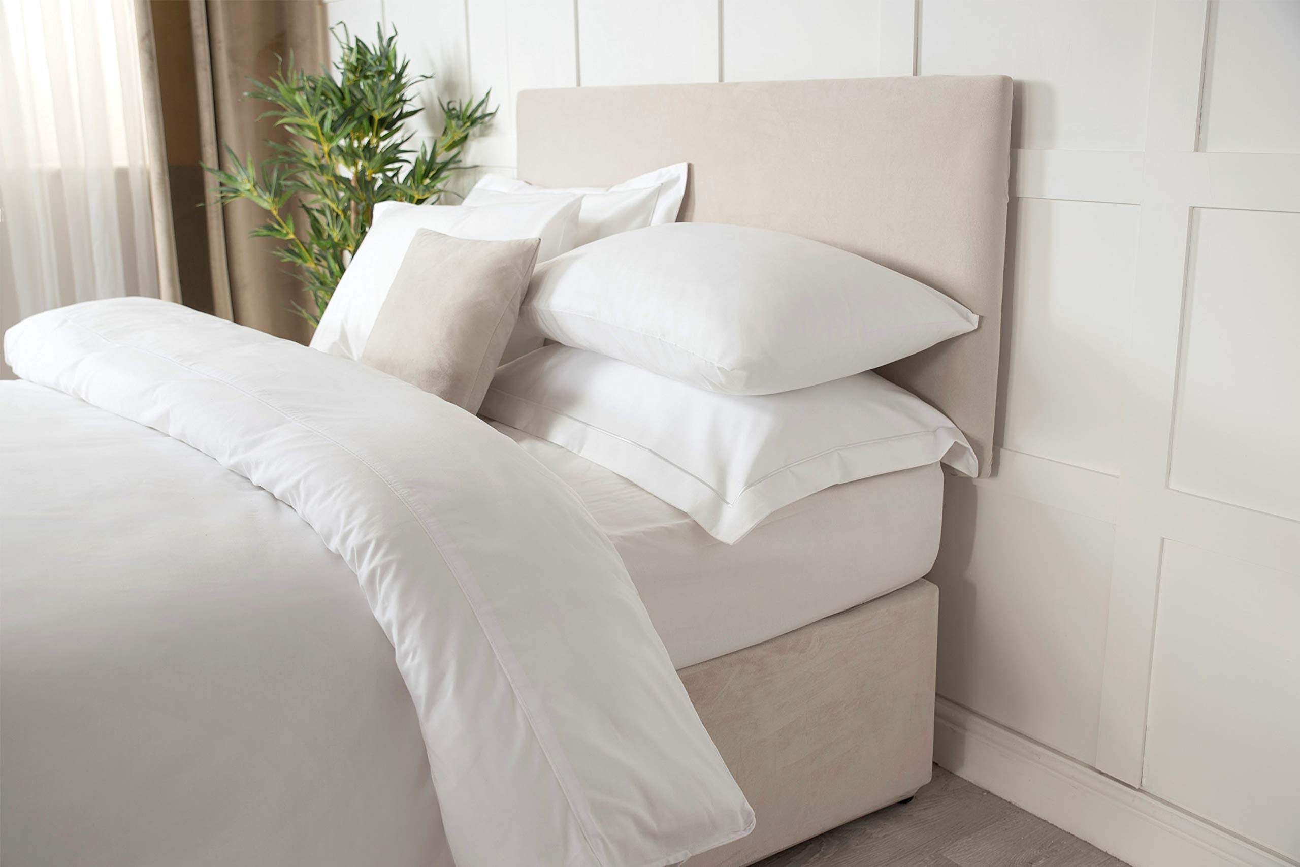 Belledorm Faux Suede Headboard Cover (Linen, Super King)
