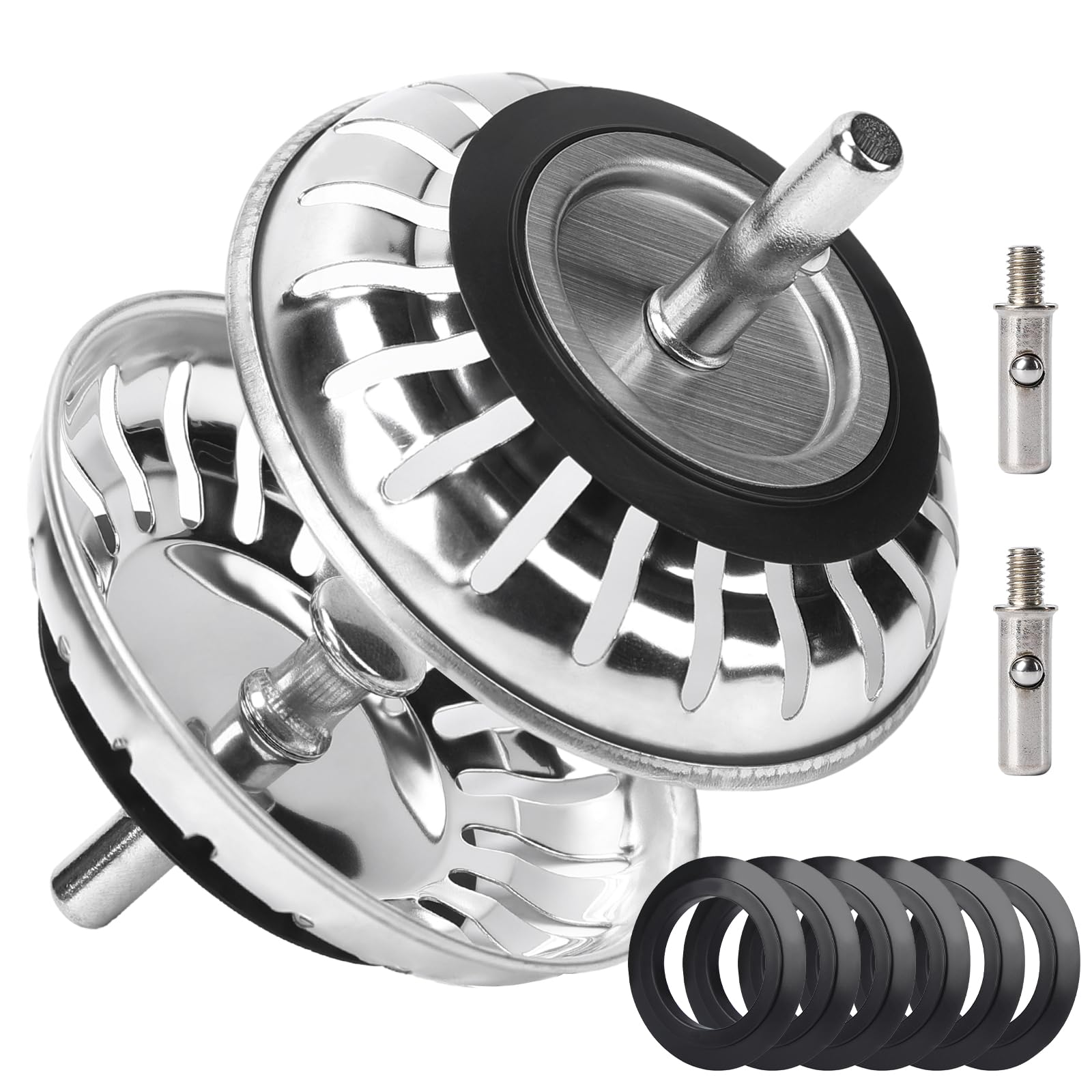 Kitchen Sink Plug Strainer, Stainless Steel Sink Plug Replacement for Approx. 83mm Old Plug Size, Actual Top Diameter Approx. 83mm