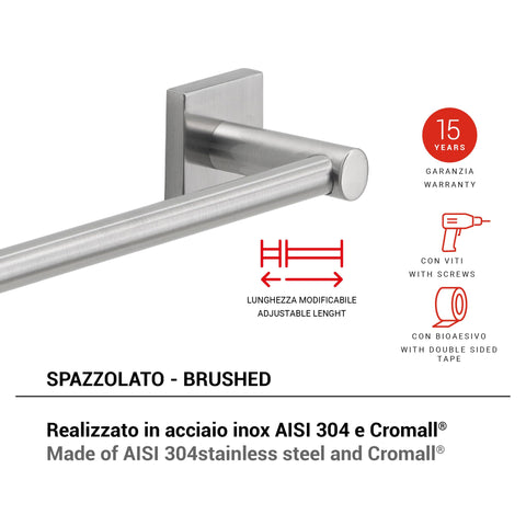 Gedy Fuji Brushed Towel Bar 45 cm