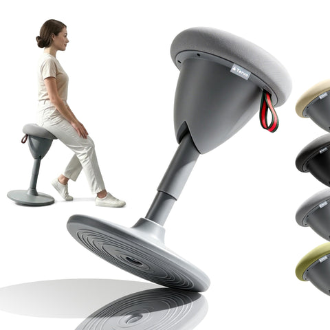 Tervo Model W - Wobble Stool - Ergonomic Standing Desk Chair - Sit Active