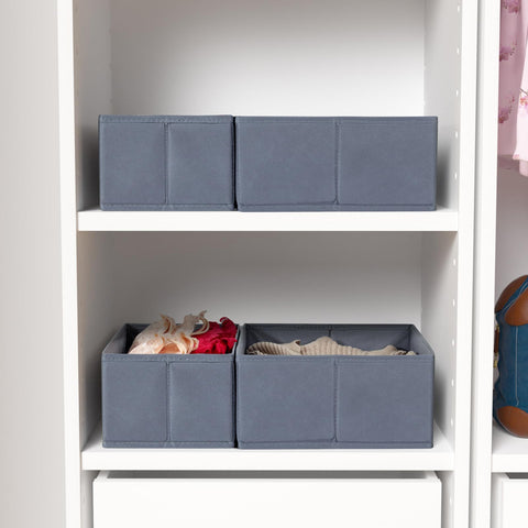ORLISA Drawer Organiser ClothesCompatible with PAX Wardrobe 50 x 35 cm Stable Base, Foldable, & Robust, Set of 2, Grey