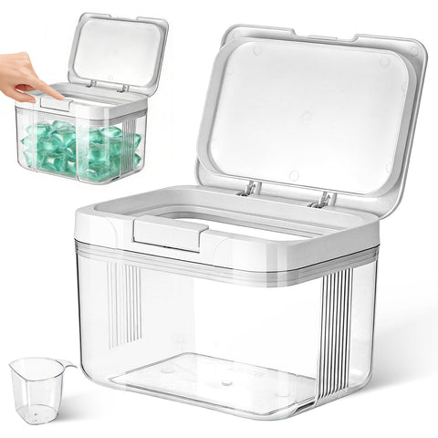 Yimomoyi Laundry Pods Container with Press-and-Pop Lid