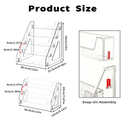 JWShang Card Display Stand, 5-Tier Clear PET Rack for Graded Cards, 2 Pack