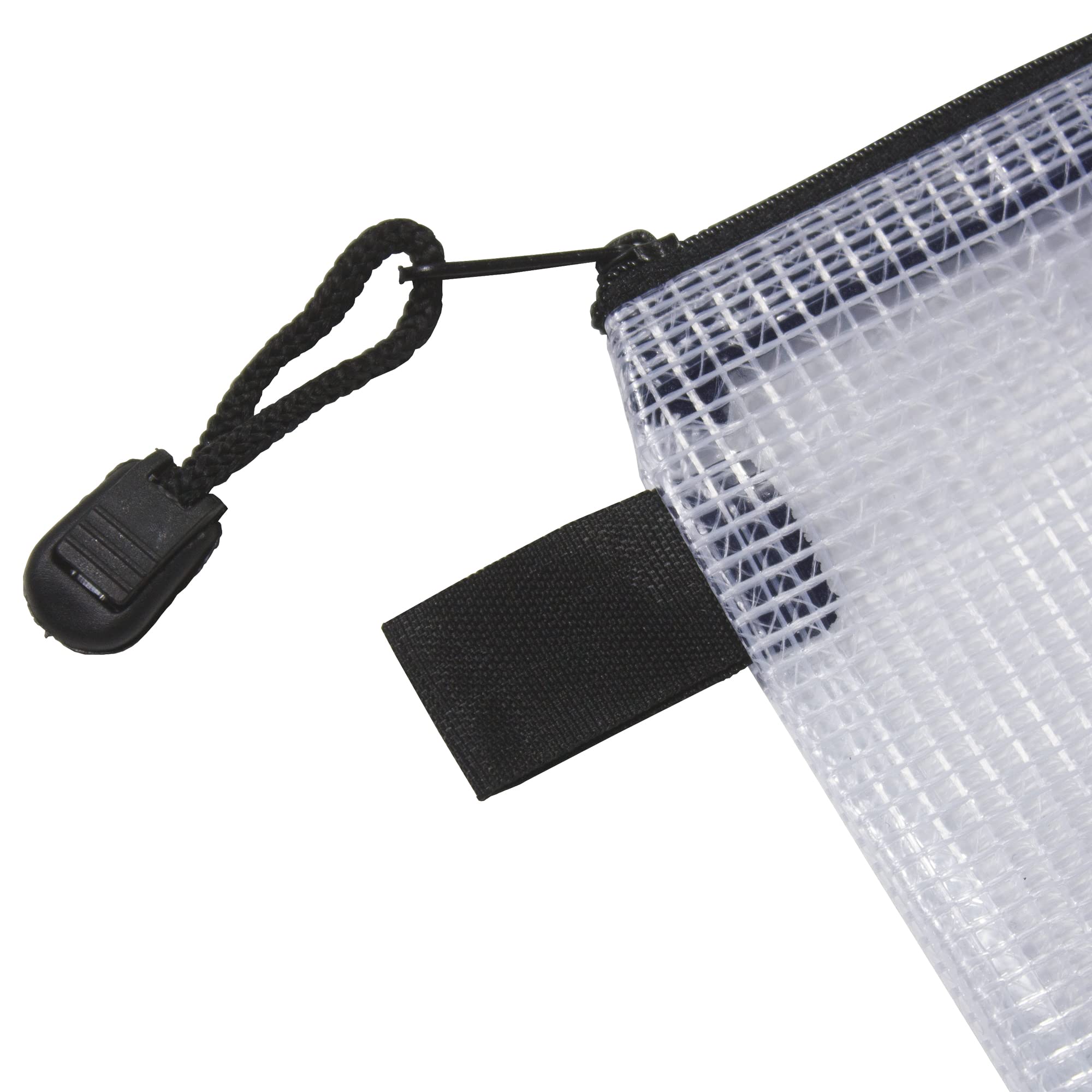 eco-eco Mini 95% Recycled Super Strong Bag, Waterproof Mesh Tuff Bag, Reinforced, Black/Clear Zip Closure eco036