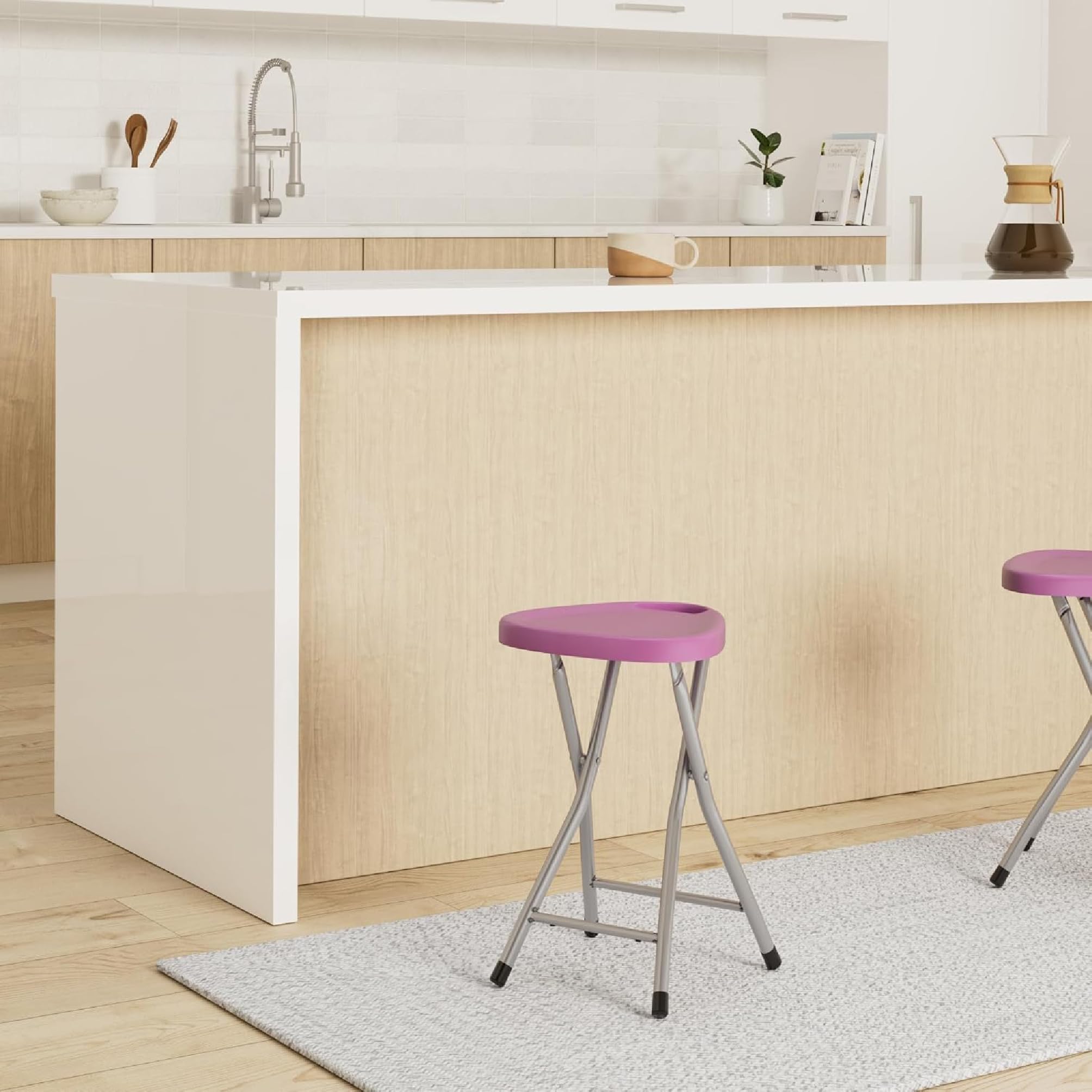 Gedy - Tabouret REPLIABLE Plastic/MÉTAL Lilas - Gedy - G-CO757900300