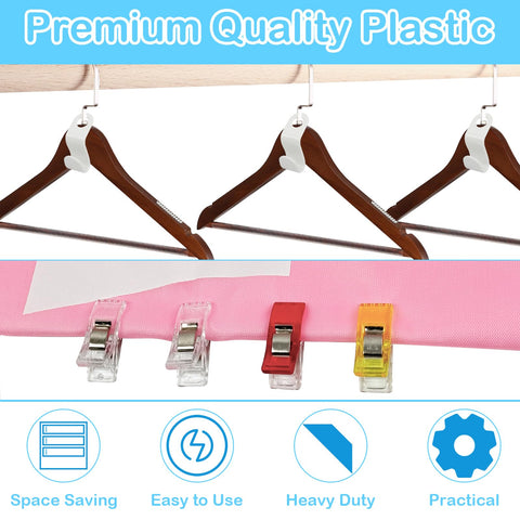 55Pcs Closet Hanger Extender Clips, Multi-Layer Wardrobe Connecting Hook