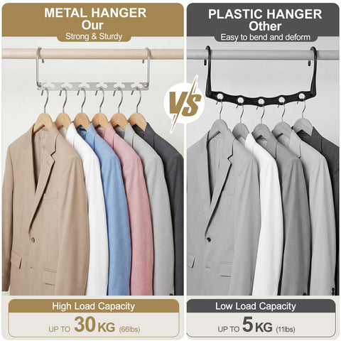 HOUSE DAY Space Saving Magic Hangers Pack of 20 Magic Hangers Metal Hanger Oragnizer Closet Space Saver Hangers