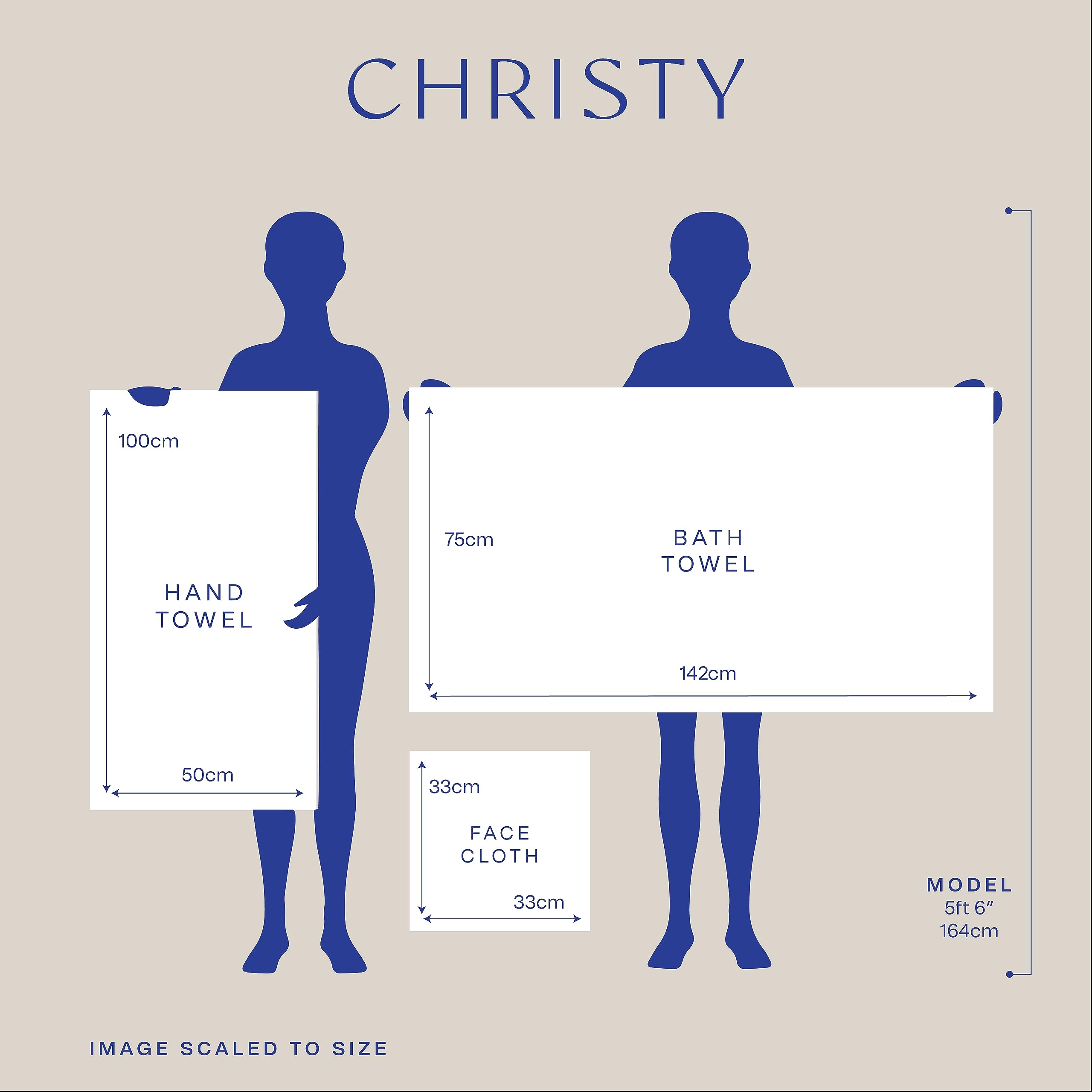 Christy Renaissance 6 Piece Towel Set | White | 100% Egyptian Cotton Pile | Luxuriously Soft and Super Absorbent | 675 GSM