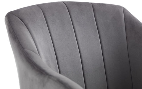 Julian Bowen Hobart Dining Chairs, Set of 2, Grey - H81.5 x W58 x D63cm