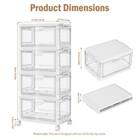 StowBin 28L Storage Boxes with Lid,Plastic
