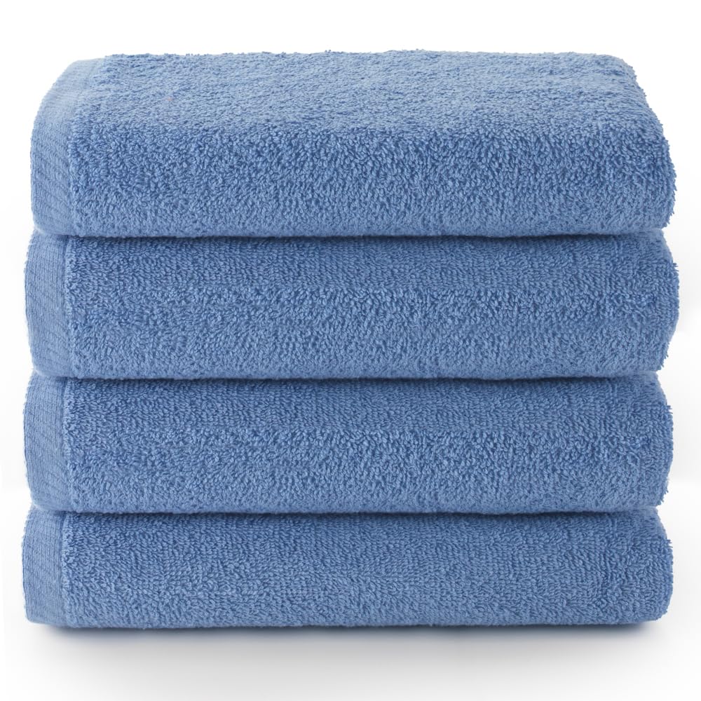 Top Towel - Plus - Bath Towels - 4 Face Towels or Bidet - 30 x 50 cm - 100% Cotton - Lavender