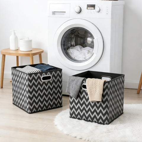 ARVINKEY 2 Pack Foldable Storage Boxes, 20L Non-Woven Fabric Storage Cubes with Handles