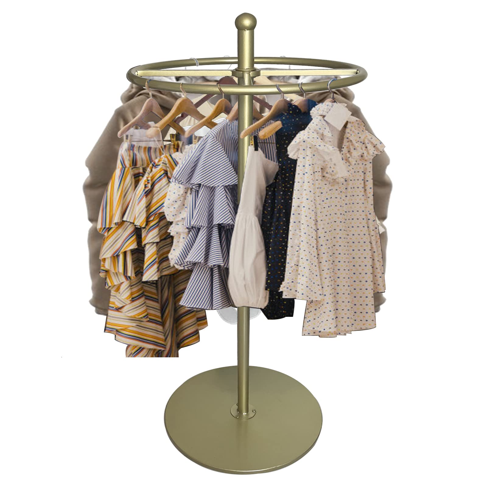 QJSZMEI Round Rotating Clothes Rack