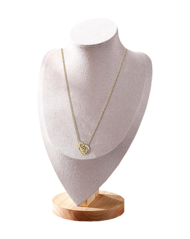 TINGSING Velvet Necklace Display Stand Jewelry Bust Display Stands