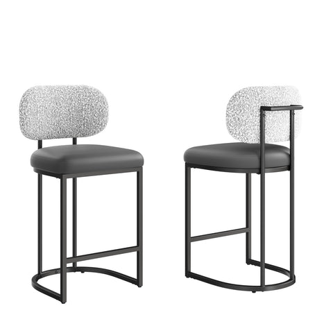 ALPHA HOME Bar Stools Set of 2 Counter Chairs with Backs and 9 CM Seat