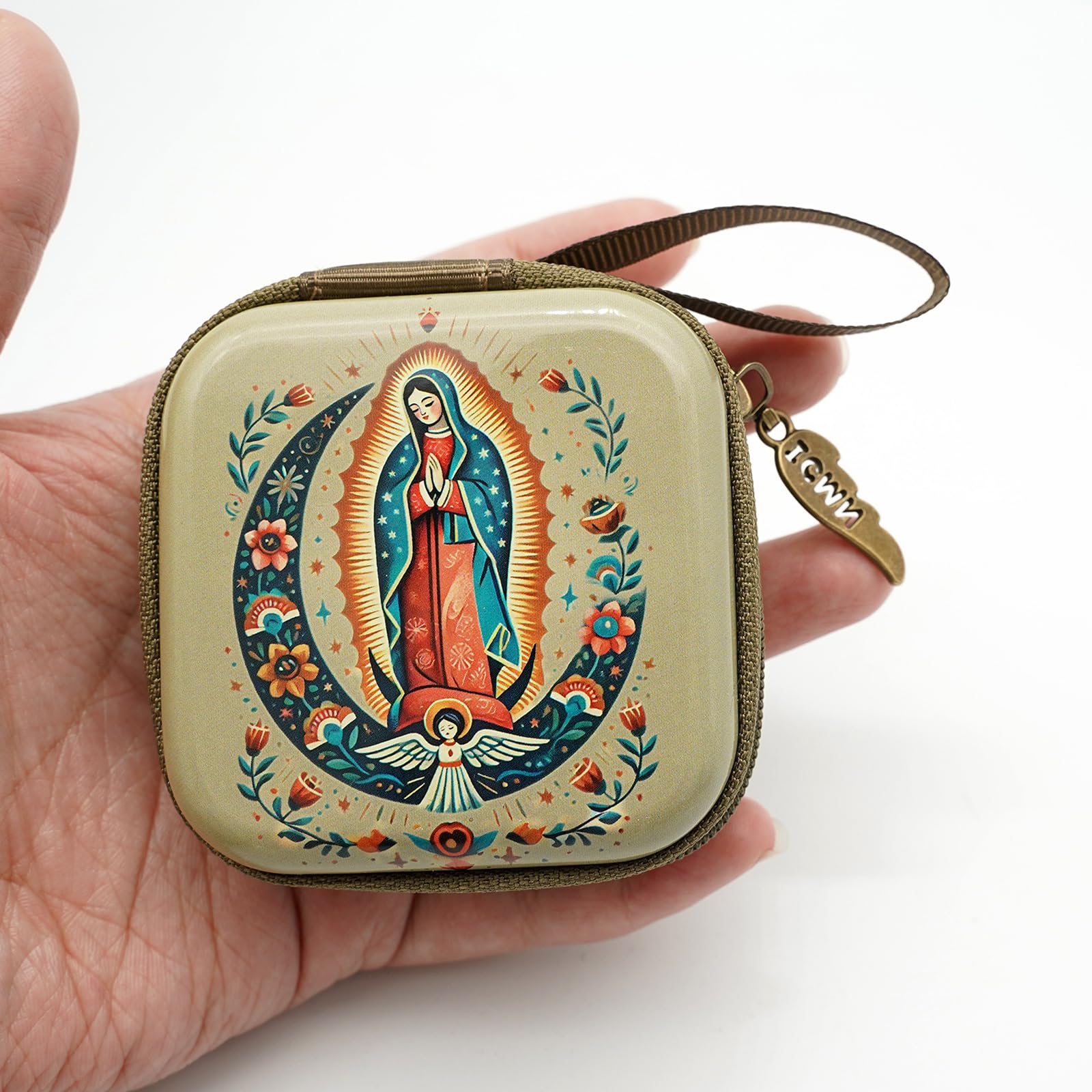 JDIEOQA Multipurpose Prayer Rosary Storage Bag Portable Square Case For Temple Spiritual Gatherings Bead Storage Bag