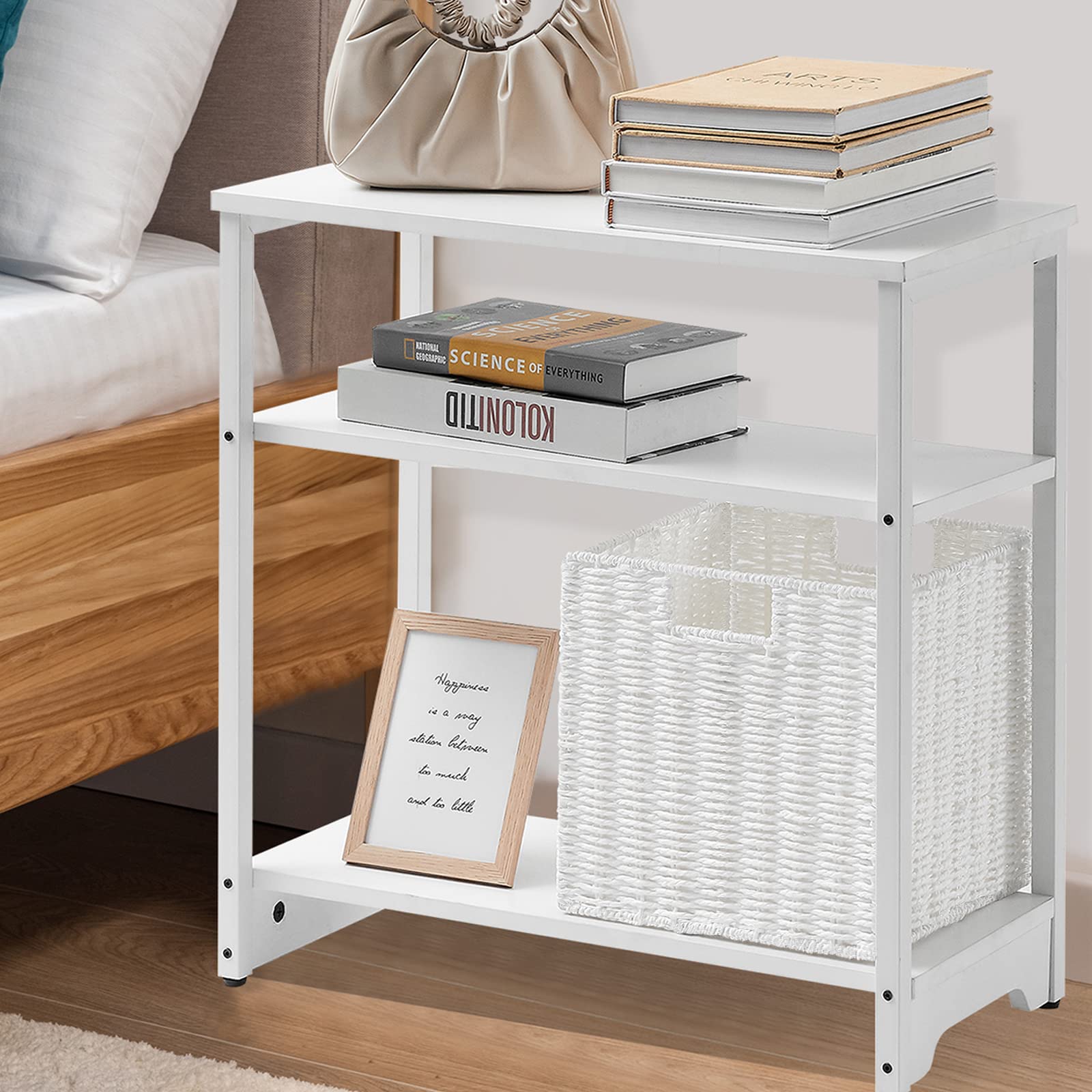 Vagusicc Storage Cubes, Collapsible Storage Boxes, Woven Storage Basket 23x23cm, Small Storage Baskets with Handles, Cube Storage Bins for Bedroom