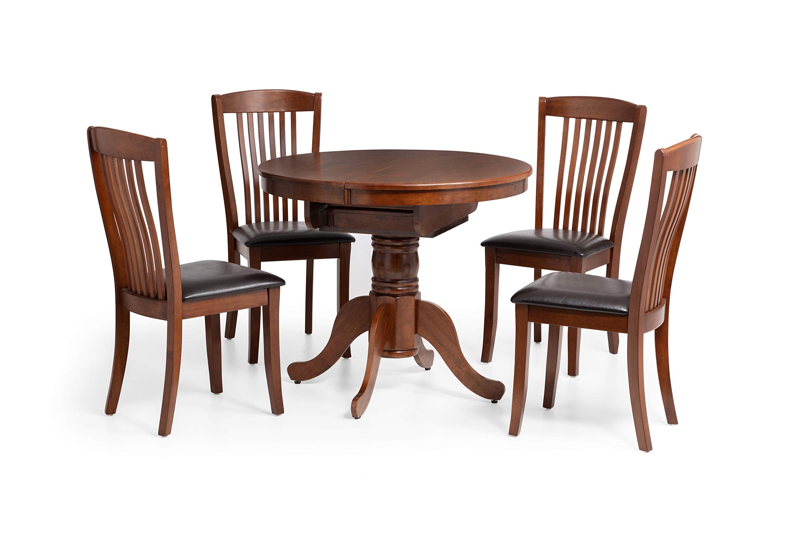 Julian Bowen Canterbury Extending Table, Mahogany - H77xW120xD90cm