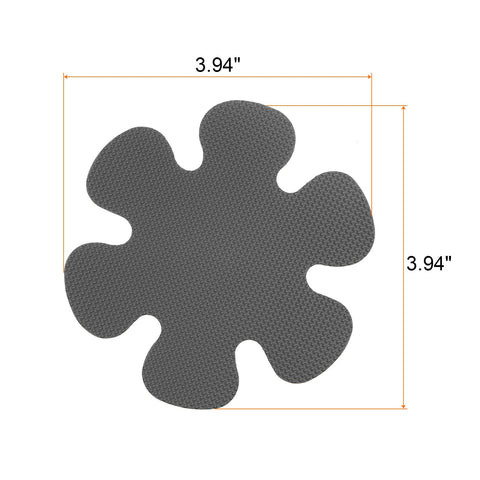 sourcing map 12pcs Non Slip Bathtub Stickers Bath Shower Floor 3.94" Anti-Slip Sticker Tape Flower Style Decals for Bathroom Kitchen Bathtub Treads