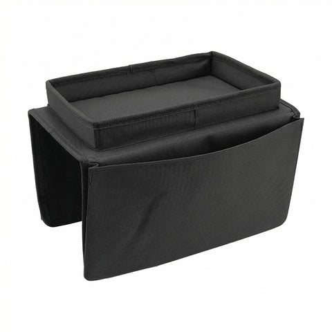Sofa Armrest Organiser, Armchair Caddy with Tray, Couch Arm Tray Stylish And Durable Multifunctional Pocket Storage Bag