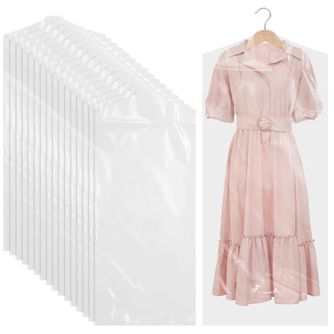 AZKEEGREY 100 Pcs Clear Dry Cleaning Bag 60 x 140 cm, Long
