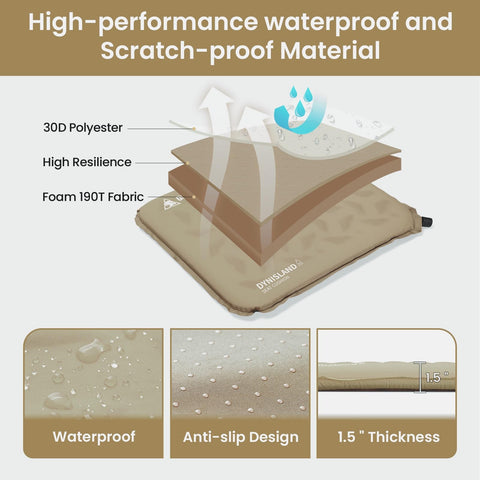 OneTigris Inflatable Seat Cushion, Lightweight Waterproof Seat Pad