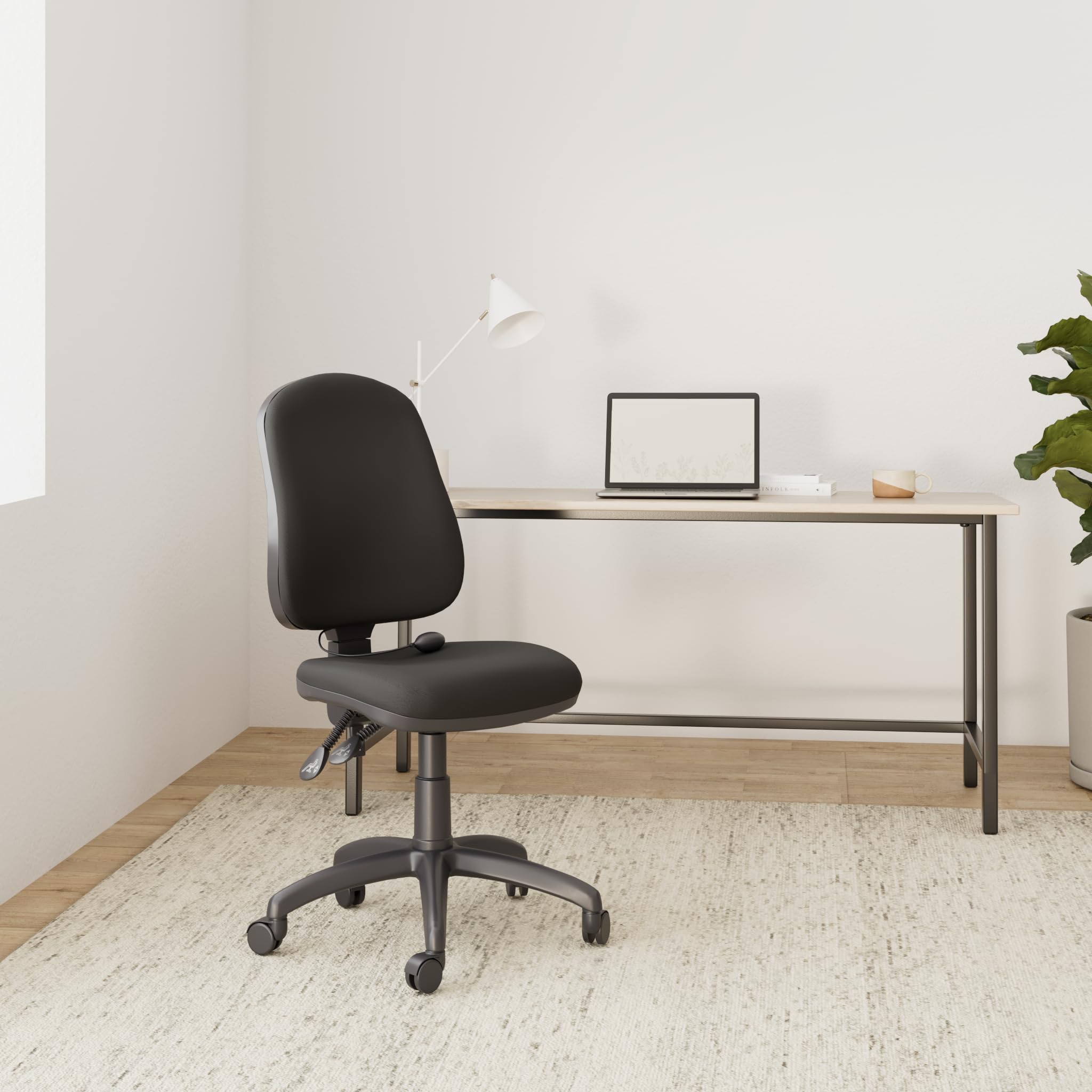 Office Hippo Desk Chair, Ergonomic Home & Office Chair With Adjustable Seat, Back & Lumbar Pump For Comfort & Support