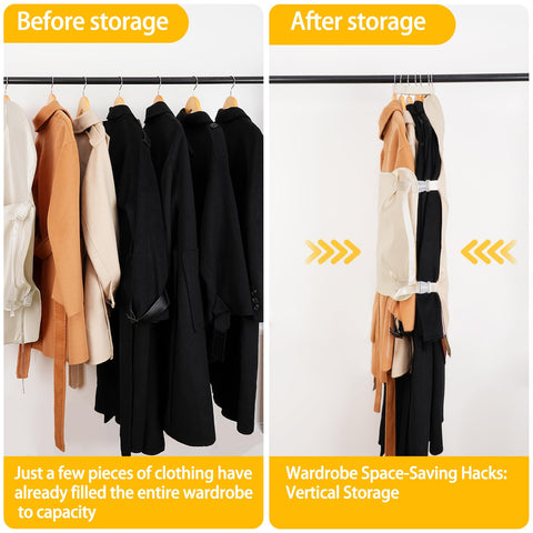 Space Saving Garment Covers with Straps Compression Beige 3 Packs Wardrobe Space Saver