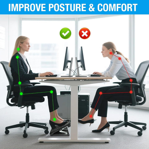 Foot Rest Under Desk Infinite Adjustable, for Office Home Gaming, Foldable