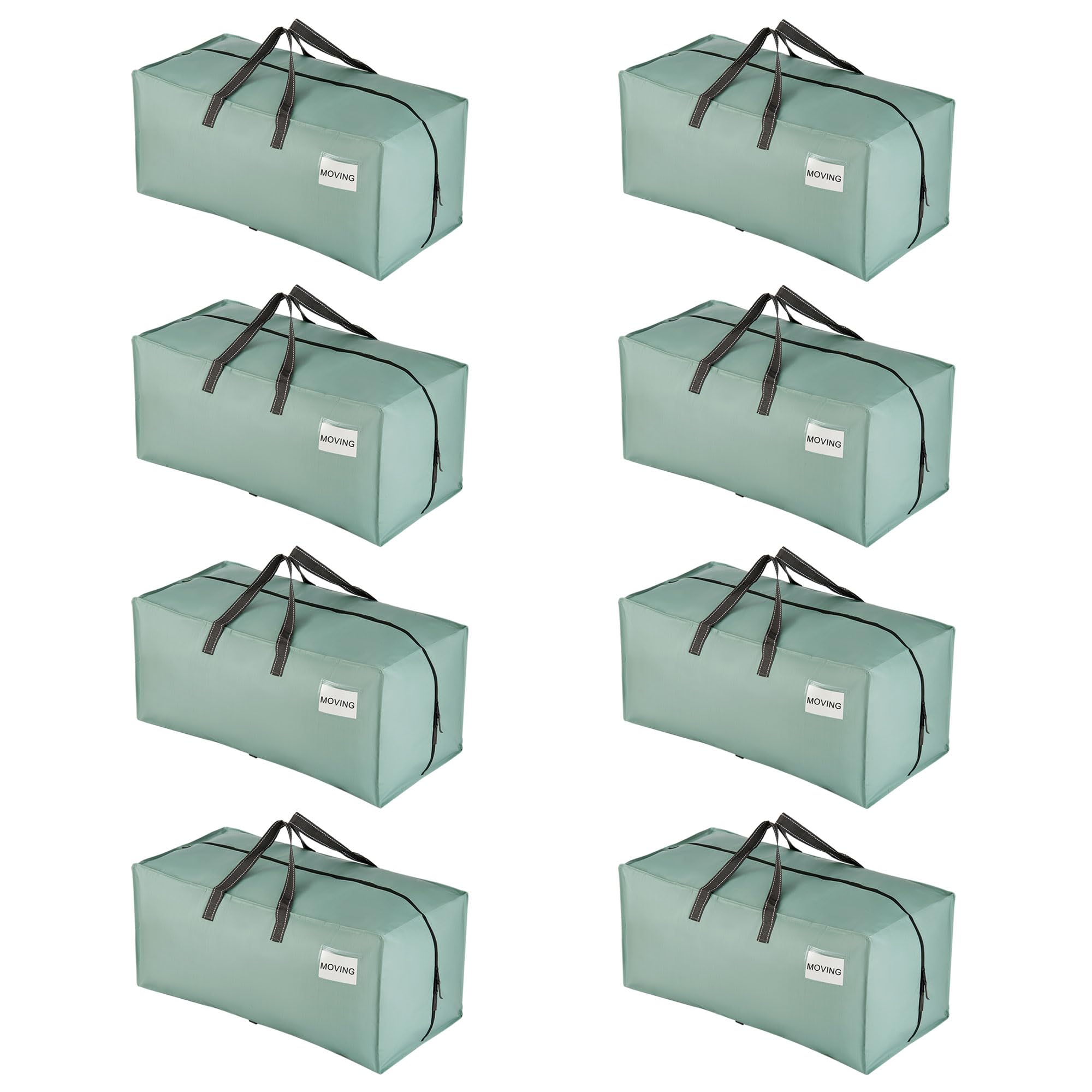 VENO 8 Pack Heavy-Duty Extra Large Moving Bags W/Backpack Straps, Moving House Essentials, Clothes Storage, Packing, Laundry Bags