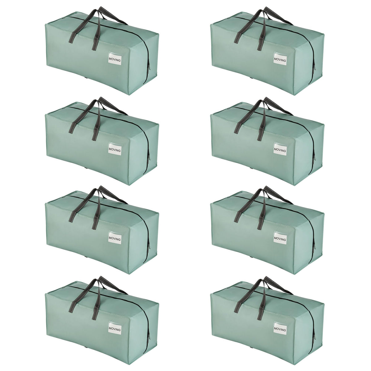 VENO 8 Pack Heavy-Duty Extra Large Moving Bags W/Backpack Straps, Moving House Essentials, Clothes Storage, Packing, Laundry Bags