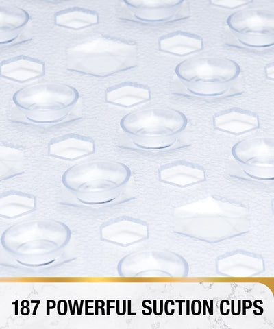 HITSLAM Bath Mat Non Slip Anti Mould, 89 x 40 cm Long Non Slip Shower Mat for Inside Shower