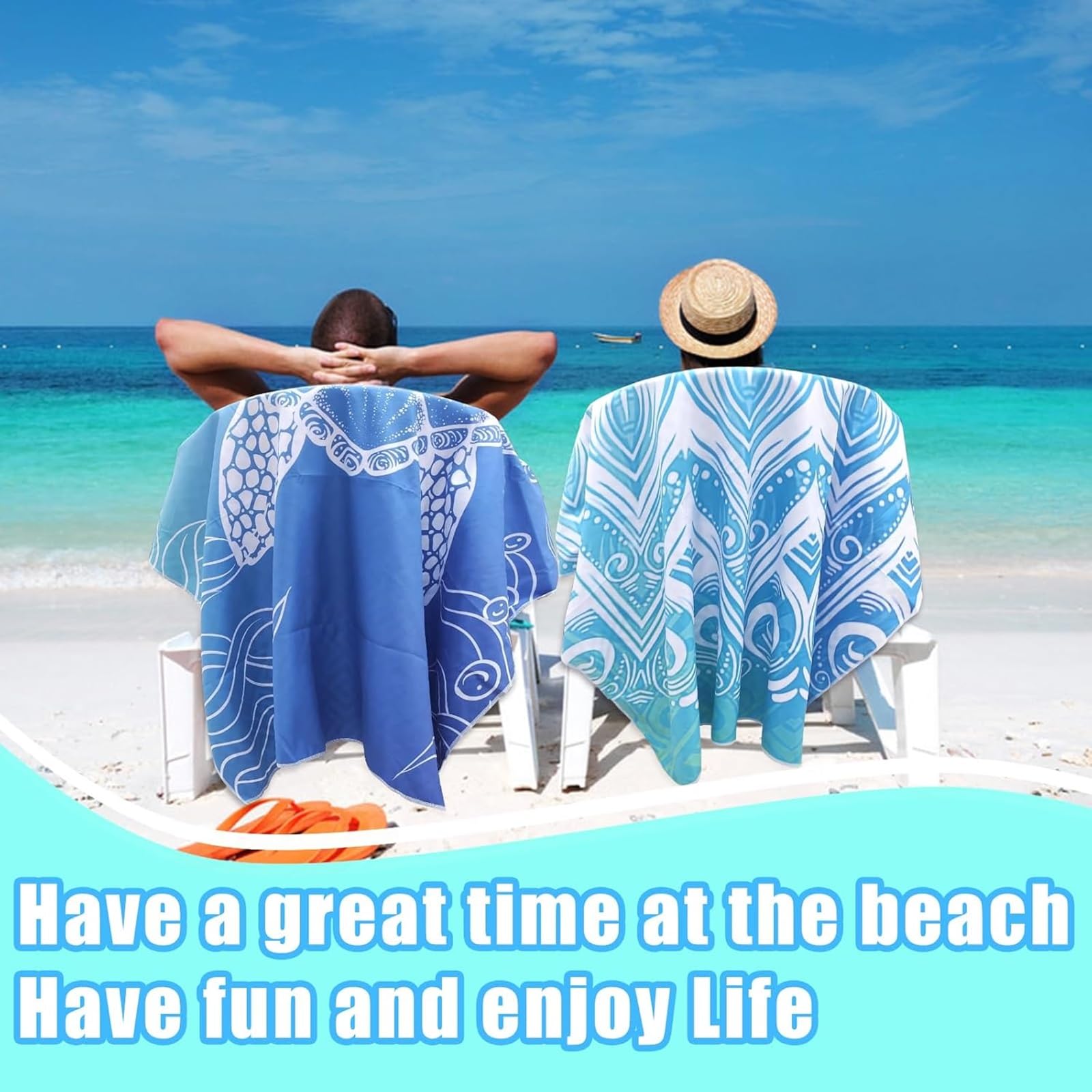 Startseite Microfibre Beach Towels for Adults - 2 Pack 180x100cm Lightweight Beach Towel Extra Large