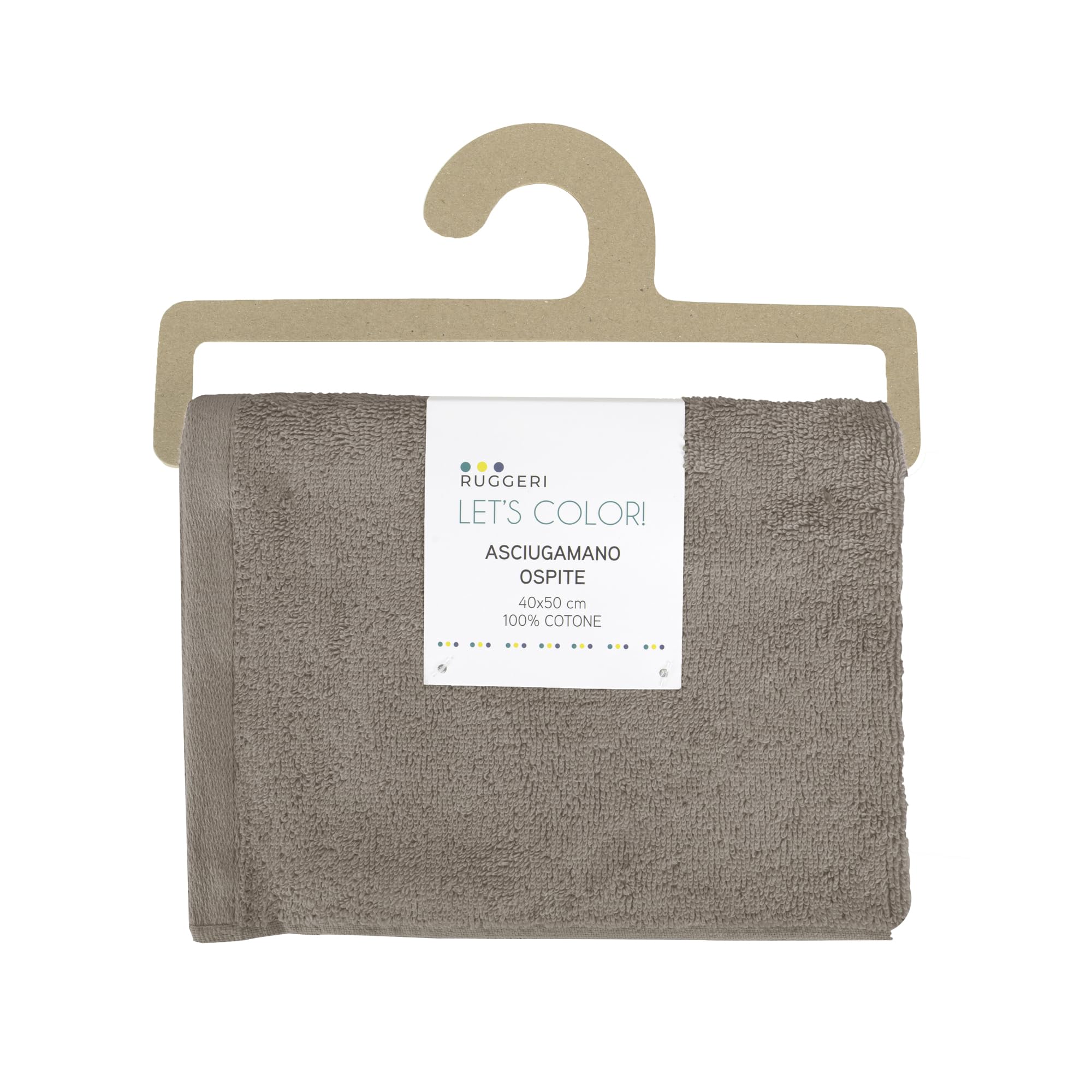 Ruggeri 4 Piece Guest Towel Set, 40x50 cm, Cotton, Dove Grey