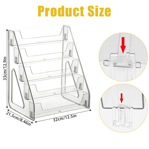 WEXFFU 3-Tier Card Display Stand, PET Material Trading Card Display Stand, Clear Display Case for Card Collection & Show, Greeting Card Organiser