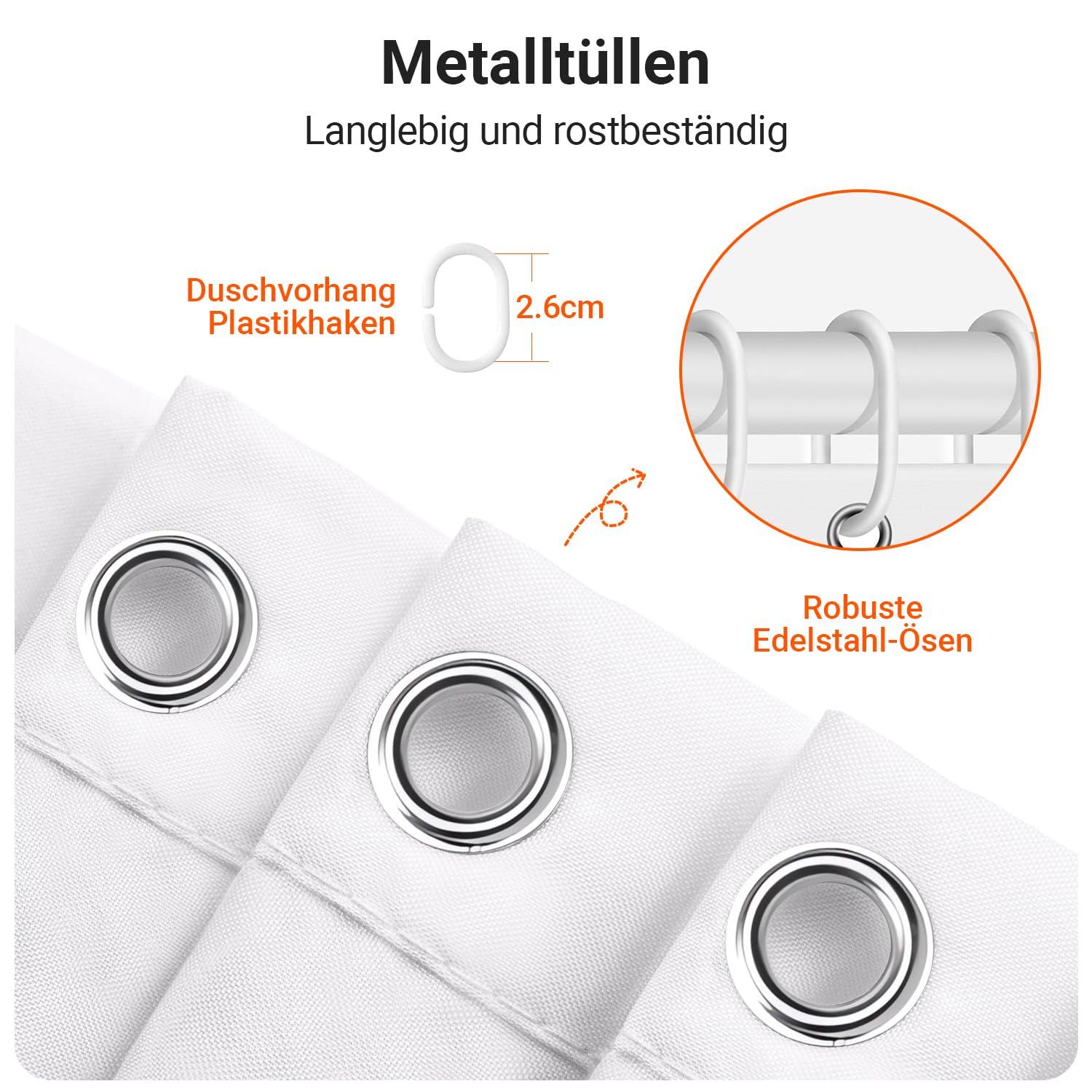 Lerores Shower Curtain 96x71 inch,Seabed Mould and Mildew Resistant,Waterproof,Washable Polyester Fabric Bath Curtains with Weight Tape,16 pcs Hooks