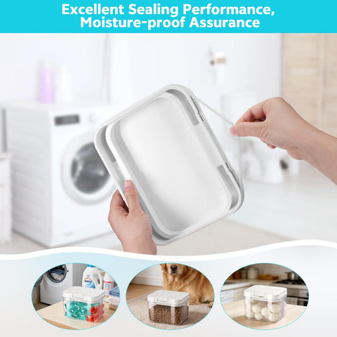 Yimomoyi Laundry Pods Container with Press-and-Pop Lid