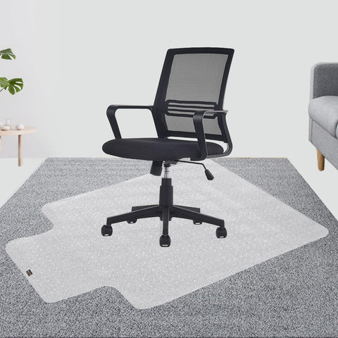 TOPWAY Office Chair Mat for Carpet Floor, 90x120cm, 2.2mm Thick T-Shape Clear Non-Slip PVC Carpet Floor Protector, Easy Glide