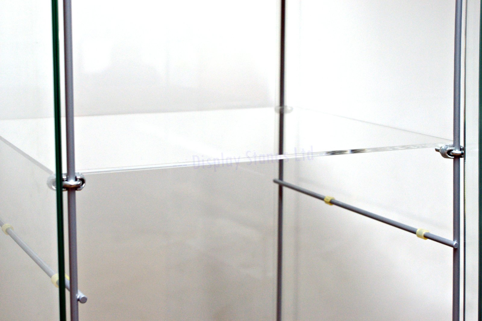 Display Stands Set of 4 Extra Acrylic Shelves with Brackets to Fit I kea De tolf Cabinet (DSA/IK-x4FBA)