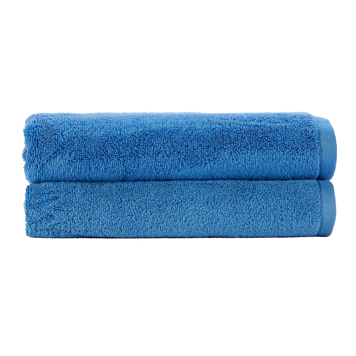 Christy Cirrus Lightweight Bath Towels | Set of 2 | Quick Dry | Super Soft and Fluffy | Lightweight Bathroom Shower Towels | 100% Cotton | Ocean Blue