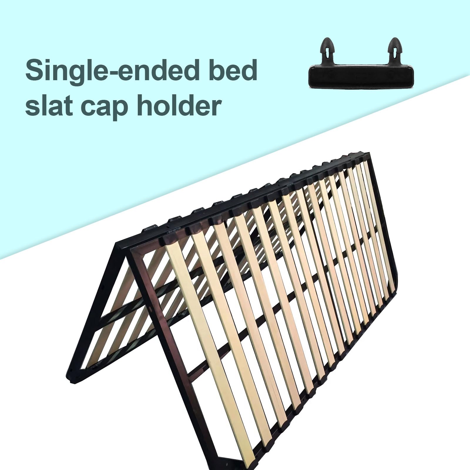 iwiio 12Pcs Bed Slat Holders, Bed Slat Caps, Side and Center Bed Slats Holders Replacement for Single, Bed Slats Cover for Holding Securing Wooden