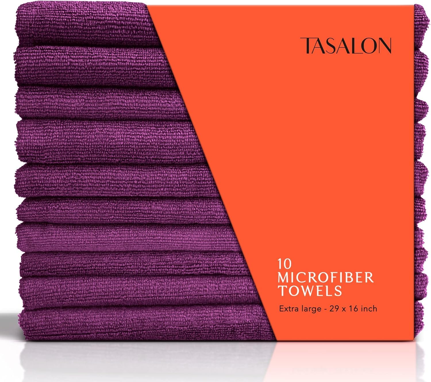 TASALON Microfiber Hair Towel for Salon, 10 Piece Towel Set