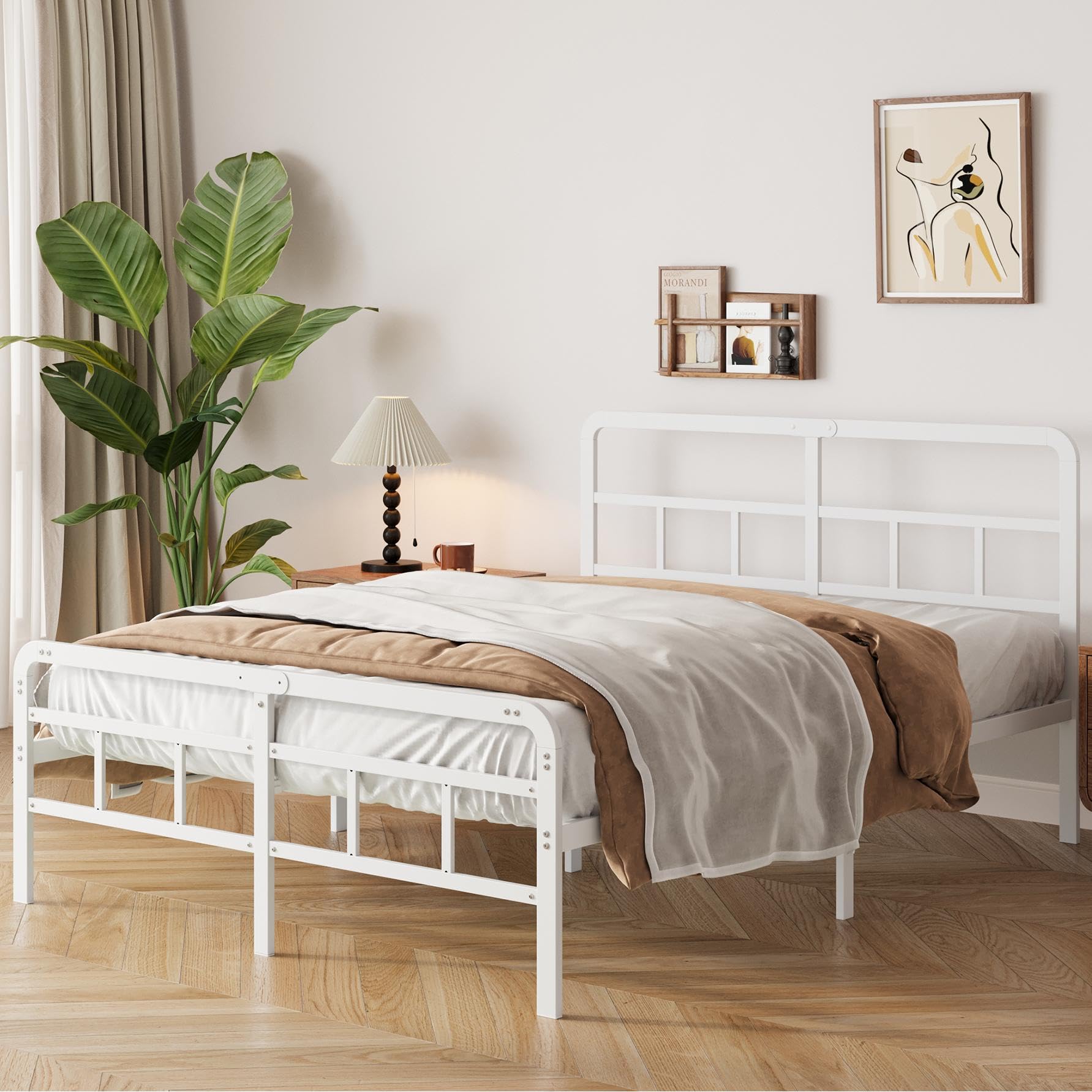 Yicensen Super King Bed Frame with Headboard and Footboard